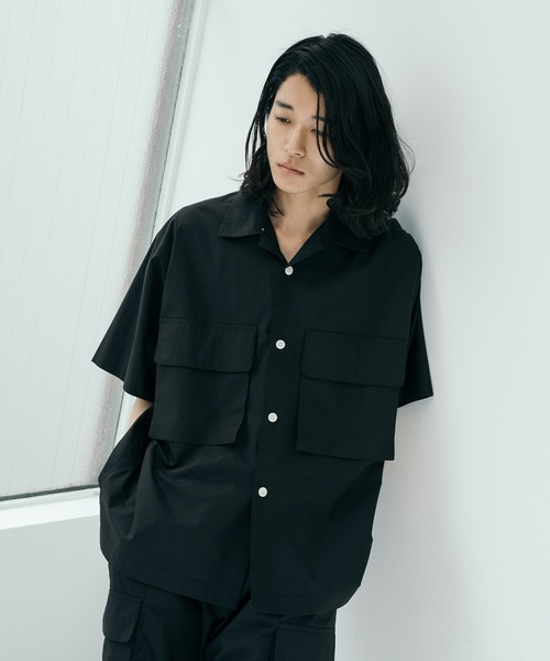 WITH OR WITHOUT シャツ Utility Short Sleeve Silk Shirt