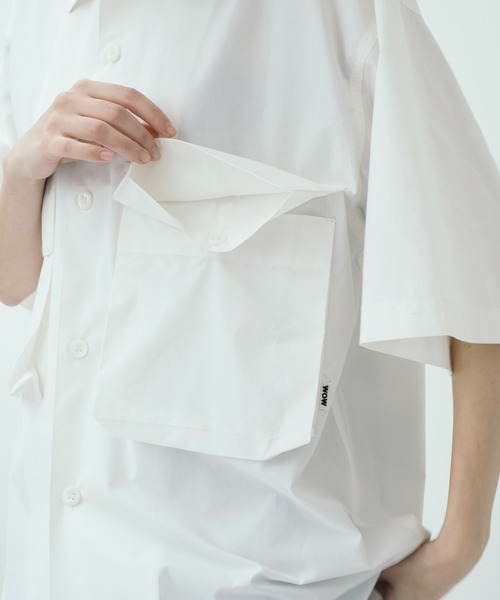 WITH OR WITHOUT シャツ 半袖 Utility Short Sleeve Silk Shirt