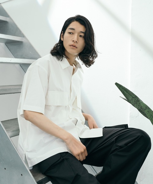 WITH OR WITHOUT シャツ 半袖 Utility Short Sleeve Silk Shirt