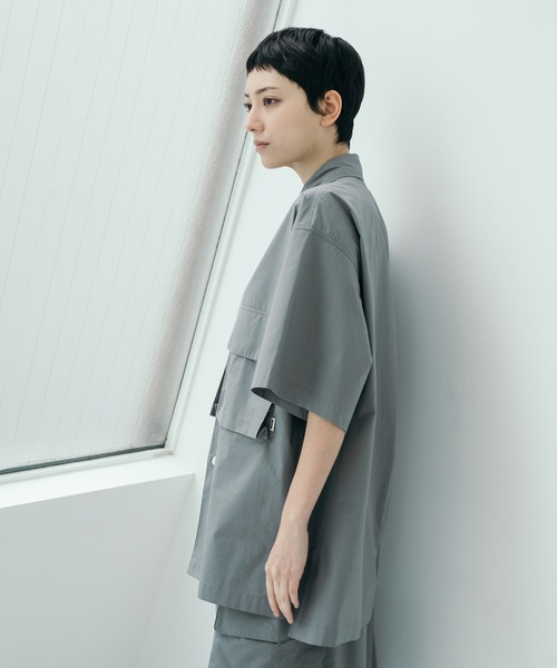 WITH OR WITHOUT シャツ Utility Short Sleeve Silk Shirt
