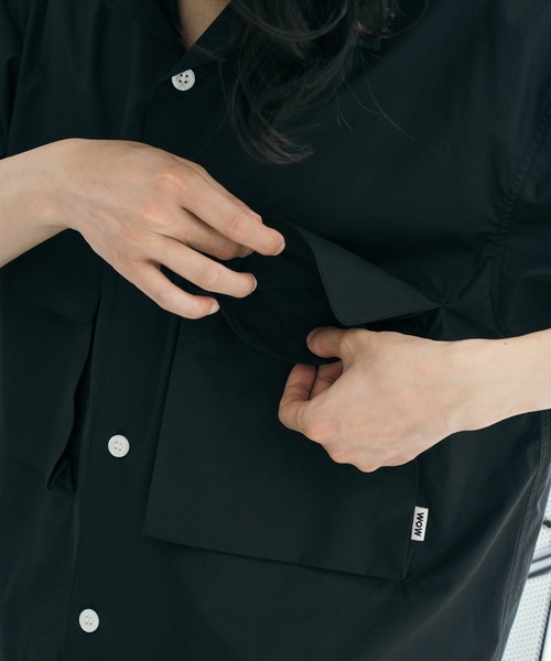 WITH OR WITHOUT シャツ 半袖 Utility Short Sleeve Silk Shirt