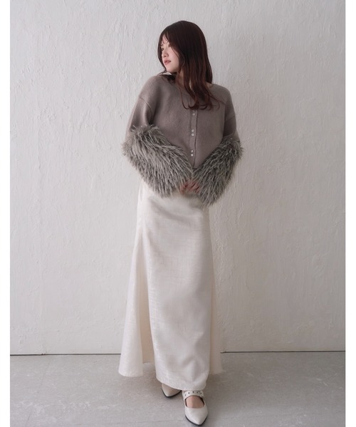 【新品・未使用・タグ付き】スナイデル ファースリーブロングカーディガン Heather｜ファースリーブカーディガン | Rakuten Fashion(楽天