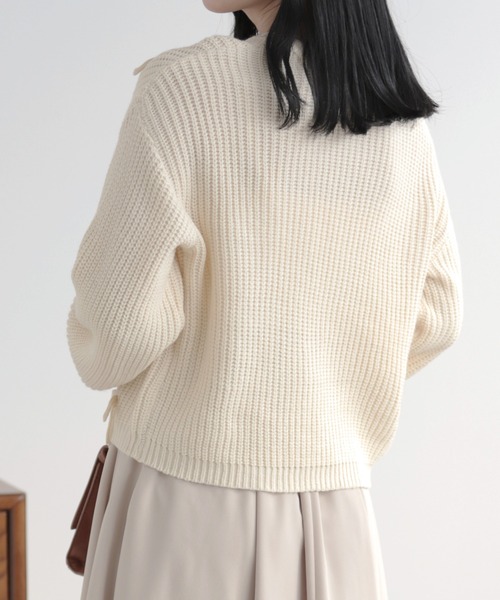 リボン付きニットプルオーバー レディース : ZOZOTOWN Yahoo!店