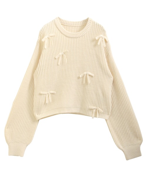 リボン付きニットプルオーバー レディース : ZOZOTOWN Yahoo!店 - 通販