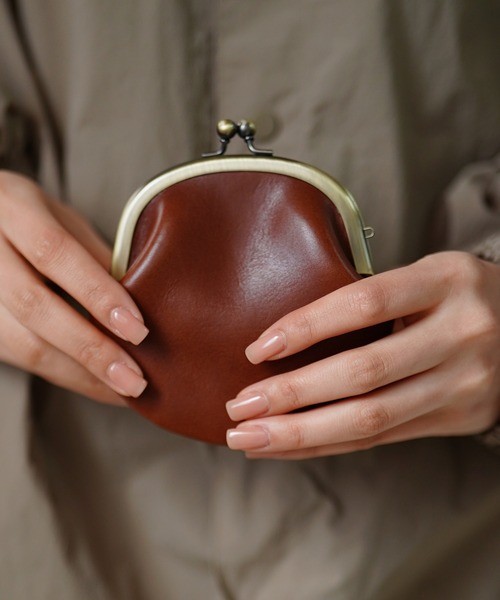 ✨レア　未使用級✨kawa-kawa　がま口　コインケース　ロゴ刺繍　ミラー THE MILES コインケース 栃木レザー がま口財布 M : ZOZOTOWN Yahoo!店