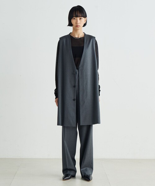 crewre ジレ crewre online shop / フロントフライバックオープンジレ