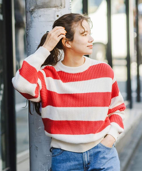 Levi's（リーバイス） ニット セーター ボーダー セーター レディース
