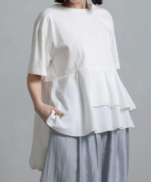 MARECHAL TERRE tシャツ フリルジョイントトップス レディース