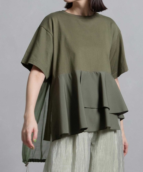 MARECHAL TERRE tシャツ フリルジョイントトップス レディース