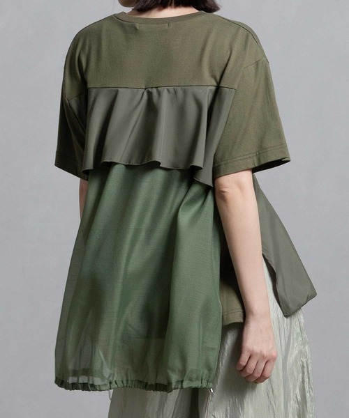 【MARECHAL TERRE】　フリルデザインTシャツ　トップス MARECHAL TERRE（マルシャルテル）の「フリルデザイントップス