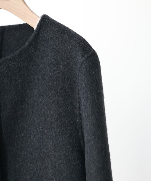 「SAISON DE PAPILLON」 ノーカラージャケット L ブラック レディース_画像2