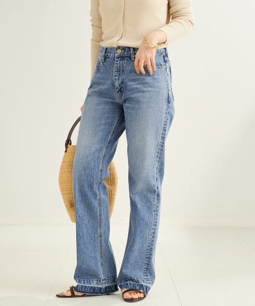 Plage Semi Flared デニムパンツ　38 Plage - Plage Semi Flared デニムパンツ ブラック 38の通販 by