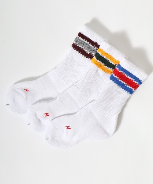 kuruです。 Healthknit（ヘルスニット） 靴下 「kidsサイズ」ラインソックス3P