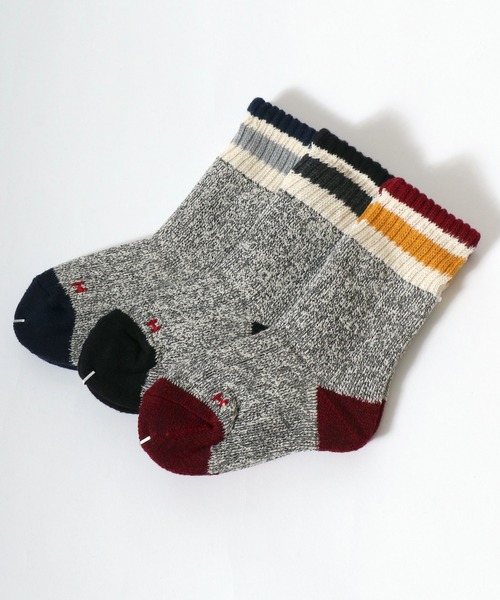 Healthknit（ヘルスニット） 靴下 「kidsサイズ」ラインソックス3P