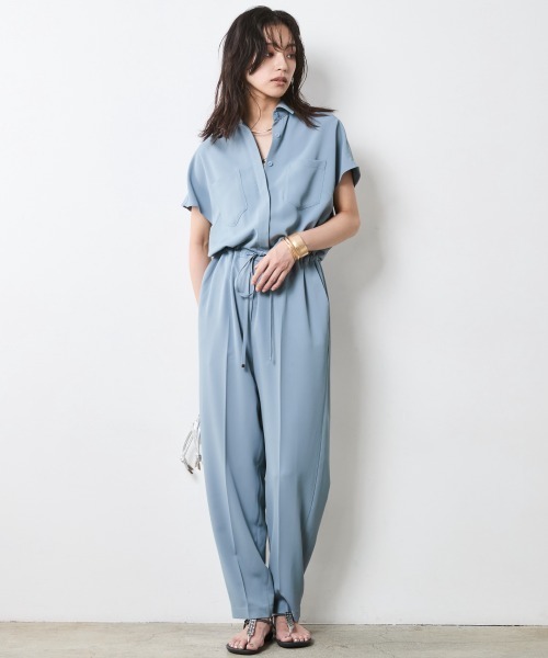 23SS✨極美品 レリアン フレンチスリーブ オールインワン 黒 13号 大きい 23SS✨極美品 レリアン フレンチスリーブ オールインワン 黒 13