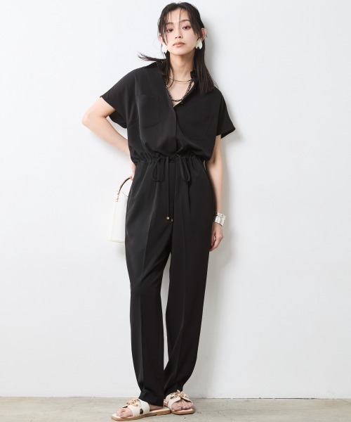 CHIC STYLE オールインワン フレンチスリーブオールインワン