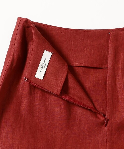 Demi-Luxe BEAMS スカート リネン シンプルロングスカート .M