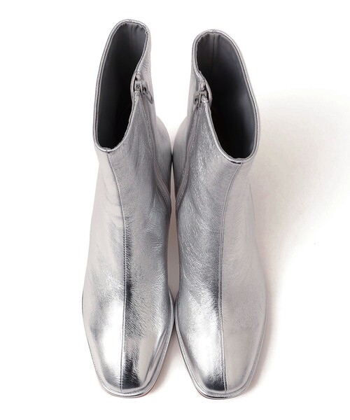 SHIPS」 ショートブーツ 37 シルバー レディース
