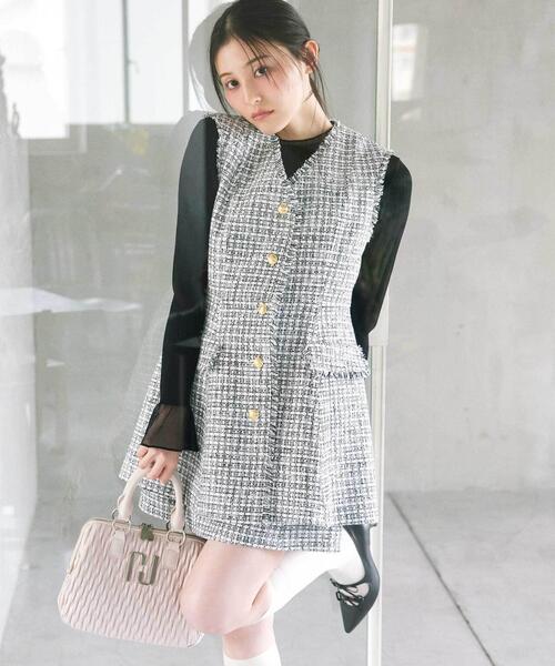 JILLSTUART❤︎袖フレアが可愛いニット JILL by STUART ニット セーター 袖シアーフレアニット
