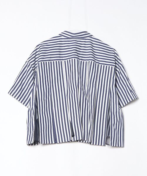美品 sacai サカイ トーマスメイソン コラボ ストライプ 半袖 シャツ Sacai THOMAS MASON[サカイ トーマスメイソン] 半袖コットンフル