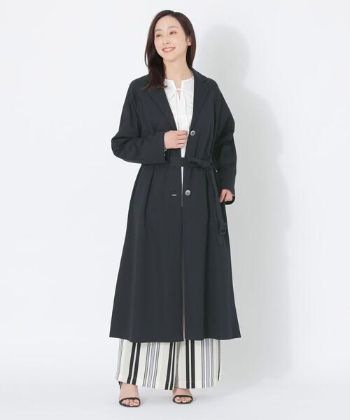トレンチコート コート 「DRESOPHY」ミラノリブドレスコート レディースの画像