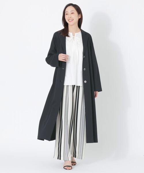 トレンチコート コート 「DRESOPHY」ミラノリブドレスコート レディースの画像