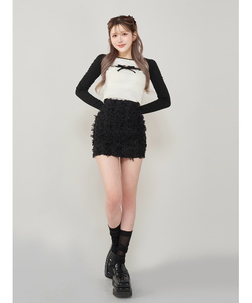 Darich ツイードフリンジミニスカート　Mサイズ Darich（ダーリッチ） スカート ツイードフリンジミニスカート