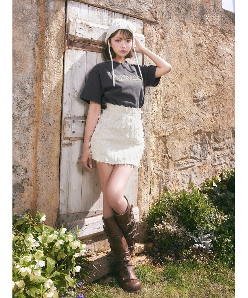 Darich（ダーリッチ） スカート ツイードフリンジミニスカート