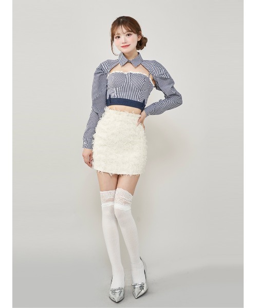 Darich（ダーリッチ） スカート ツイードフリンジミニスカート