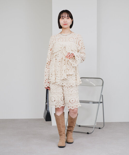 【新品未使用】mystic クロシェショートパンツ mystic パンツ クロシェショートパンツ レディース : ZOZOTOWN