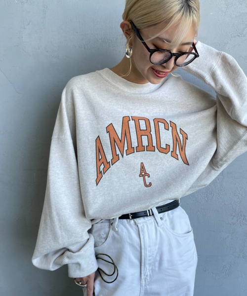 美品✨アメリカーナ　AMERICANA スウェットカットソー　レディース　M AMERICANA Americana スウェット レディース アメリカーナ 中古
