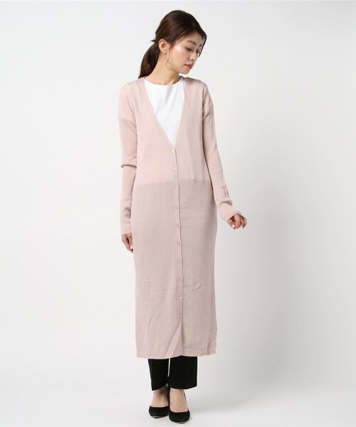 「emmi」 ニットカーディガン FREE イエロー レディース_画像8