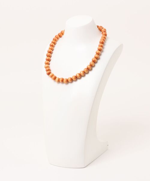 再販handmade20mm特大ウッドビーズ数珠ネックレス木製50cm handmade20mm特大ウッドビーズ数珠ネックレス木製50cm