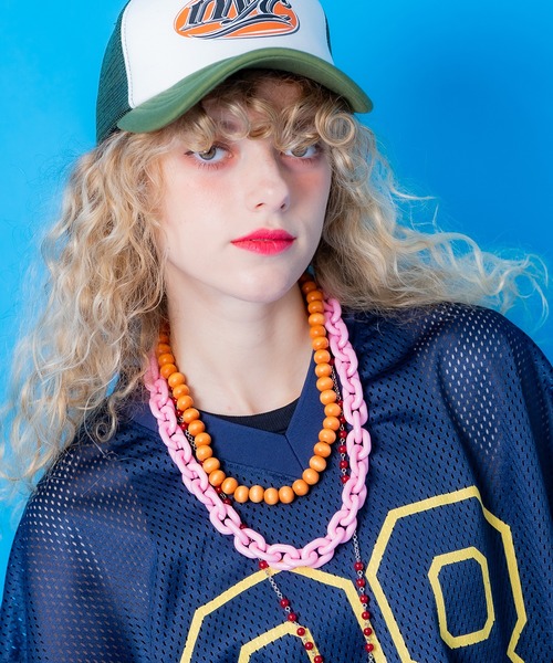 れおこた◆三色五線(五眼)天珠◆ネックレス ankoROCK ネックレス an meets zakka ウッドボール数珠ネックレス(50cm