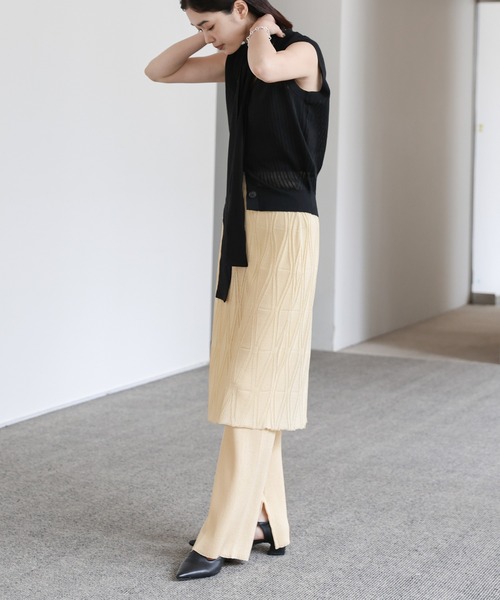 スカート machatt SHEER JACQUARD SKIRT MISCH MASCH（ミッシュマッシュ） スカート カットジャガードスカート