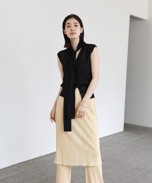 スカート machatt SHEER JACQUARD SKIRT HeRIN.CYE | Many gather sheer skirt (スカート(ロング) ) |SHEL'TTER