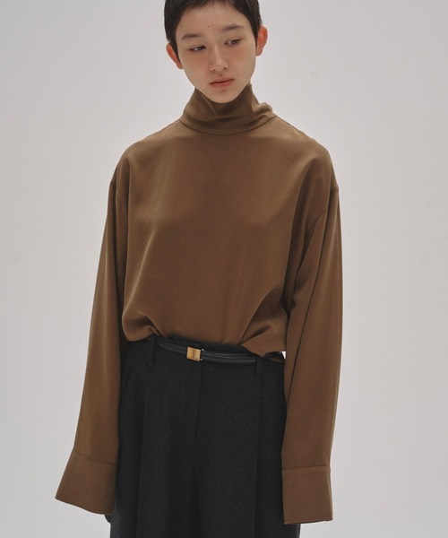 美品 todayful Peachskin Turtle Blouse ブラウン TODAYFUL(トゥデイフル) / Life's online store（ライフズ