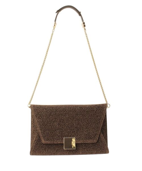 LAGUNAMOON グリッター パーティーバッグ ブラウン LAGUNAMOON クラッチバッグ パーティーバッグ LADYグリッター
