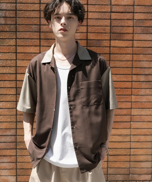 SENSE OF PLACE by URBAN RESEARCH シャツ バイカラーオープンカラー