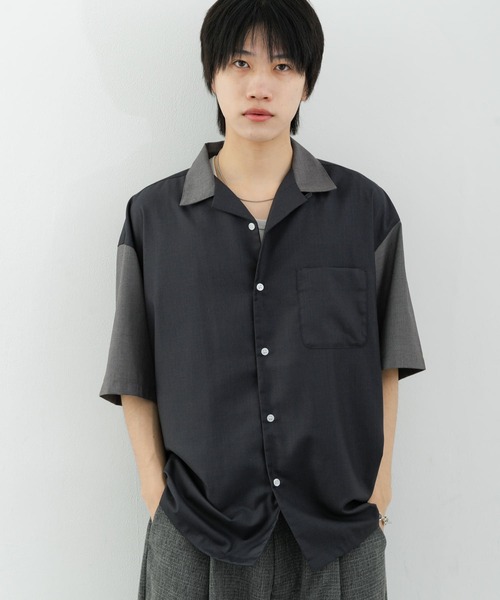 SENSE OF PLACE by URBAN RESEARCH シャツ バイカラーオープンカラー