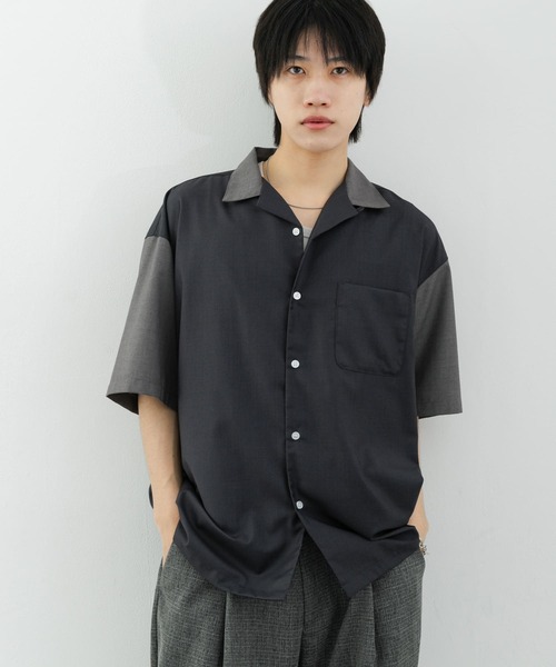 SENSE OF PLACE by URBAN RESEARCH シャツ バイカラーオープンカラー