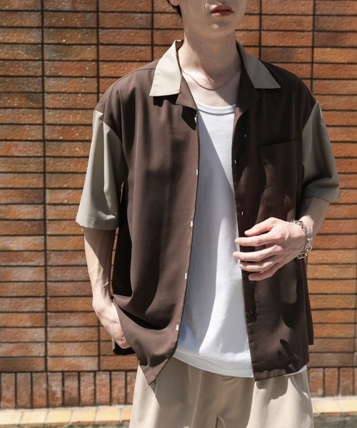 SENSE OF PLACE by URBAN RESEARCH シャツ バイカラーオープンカラー