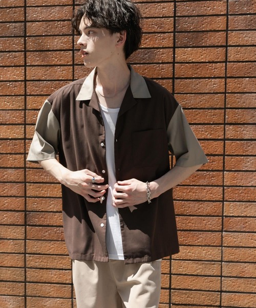 SENSE OF PLACE by URBAN RESEARCH シャツ バイカラーオープンカラー