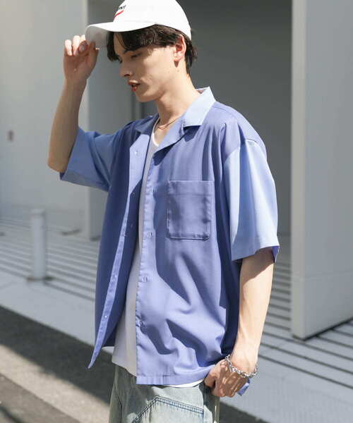 SENSE OF PLACE by URBAN RESEARCH シャツ バイカラーオープン