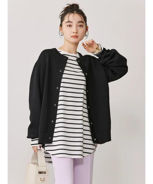 「AMERICAN HOLIC」 ニットカーディガン L ブルー レディース_画像3