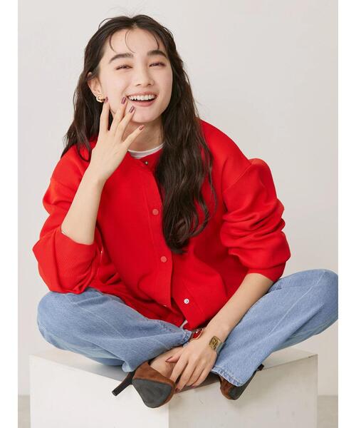 「AMERICAN HOLIC」 ニットカーディガン L ブルー レディース_画像4