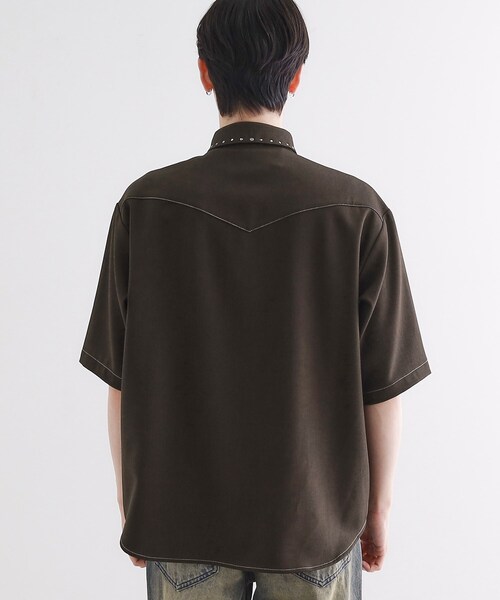tk.TAKEO KIKUCHI シャツ ウェスタンスタッズシャツ メンズ