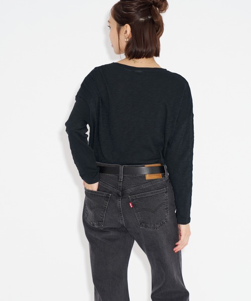 「Levi's」 長袖カットソー M ブラック レディース