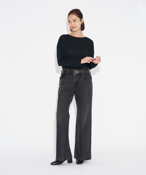 「Levi's」 長袖カットソー M ブラック レディース