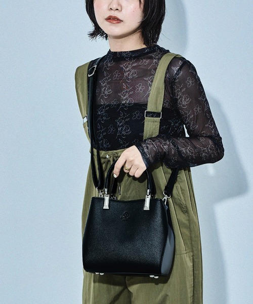 【未使用】D.KELLY ハンドバッグ 　グリーン×ブラック D.KELLY ハンドバッグ 2way スクエアミニハンドバッグ